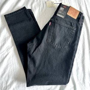 LEVI’S WOMANS JEANS 501 skinny, 100% cotton, size 27 x 28, black